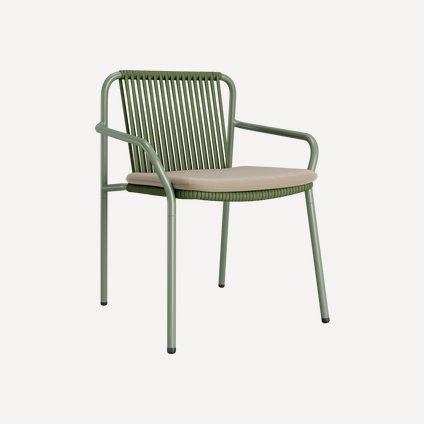 Стул Арлен Рогожка Бежевый/Оливковый