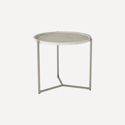 Журнальный стол Оливер Бежевый/Хром