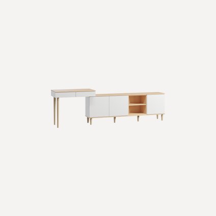 Стол-тумба Элвуд-2 White Plywood