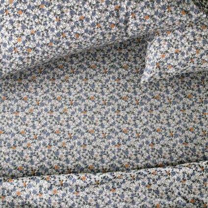 Простыня на резинке Pick&Pair Flower-Grafit 160x200