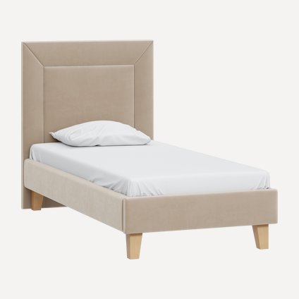 Кровать Виллем-Legs 120 Barhat Beige