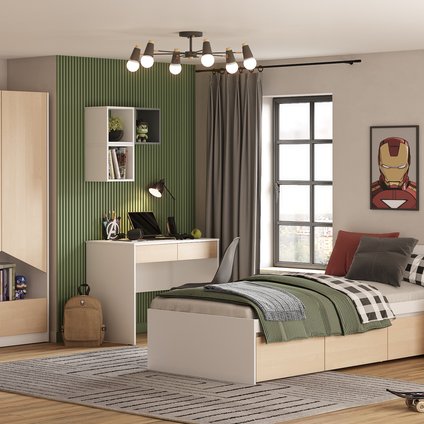 Модульная детская Пенни 4 Береза/Белый