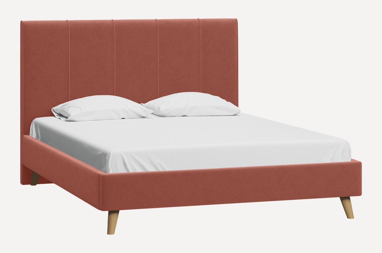 Кровать Шерона-Legs 160 Velvet Terra - фото 1
