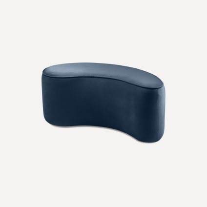 Пуф Корк Велюр Синий