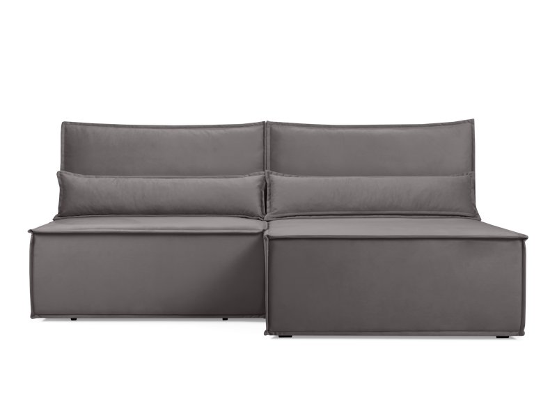 Диван угловой Стаус Велюр Серый