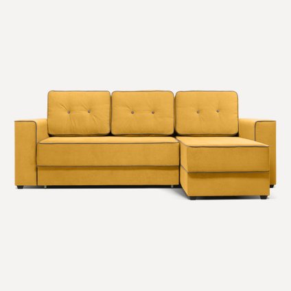 Диван угловой Менли Velvet Yellow