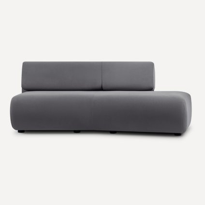 Диван прямой Маиль-3НРП Велюр Серый