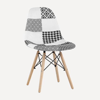 Стул Эймс Patch Black/White