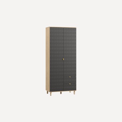Распашной шкаф Теджонс-2 Leaf Grafit распродажа