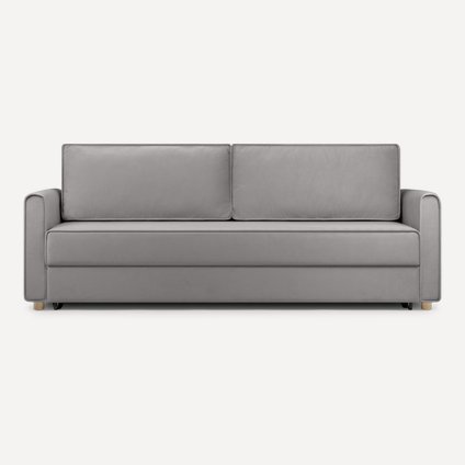 Диван прямой Лилле Велюр Светло-серый