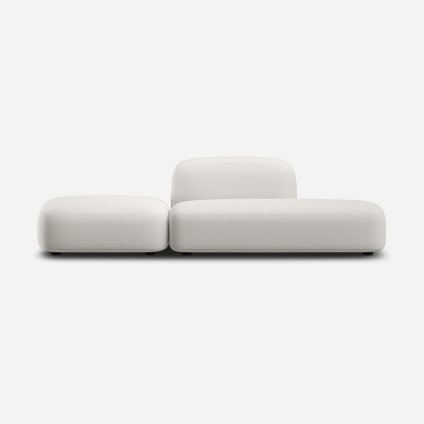Диван модульный Риббл-1 Bucle White