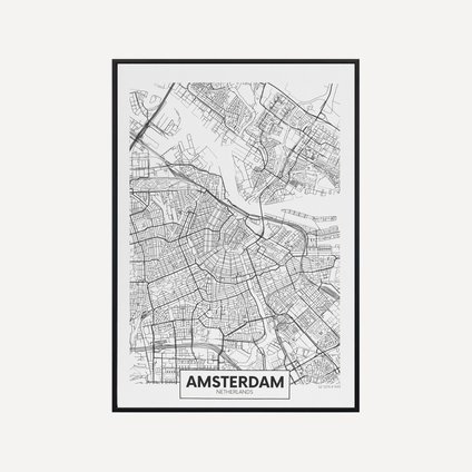 Постер Карта Amsterdam