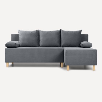 Диван угловой Амрано Velvet Grafit