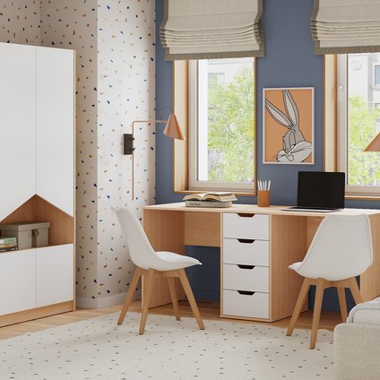 Модульная детская Пенни-5 Plywood White