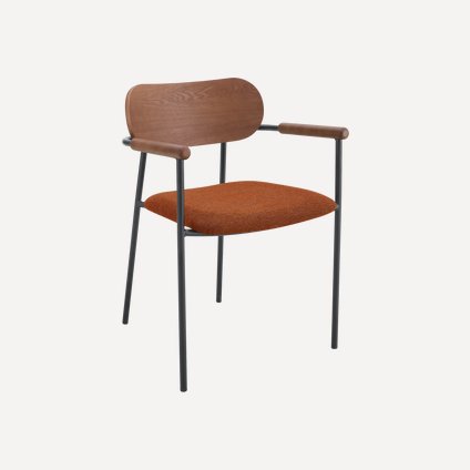 Стул Кайден-1 Рогожка Терракотовый/Черный