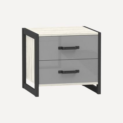 Тумба прикроватная Техно Дуб Крафт Белый