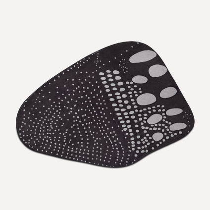 Ковер Тут Рядом Разнообразно Черно-серый 99x133