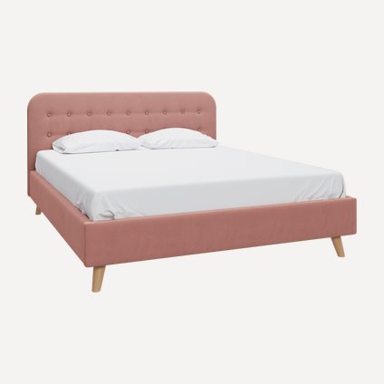 Кровать Динс 140 Velvet Pink