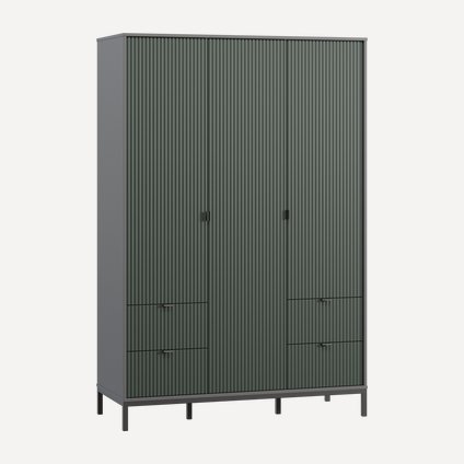 Распашной шкаф Трейвис 3-137x205 Темно-зеленый