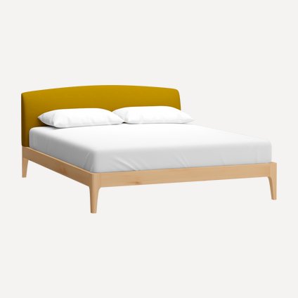 Кровать Лувен 160 Textile Yellow