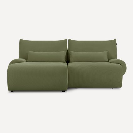 Диван угловой Аллаум Вельвет Оливковый