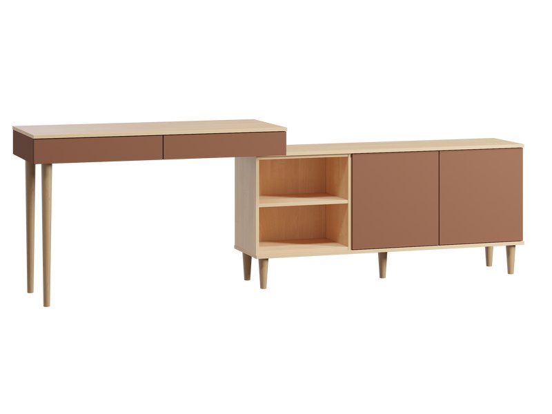 Стол-тумба Элвуд 250x78 Терракотовый