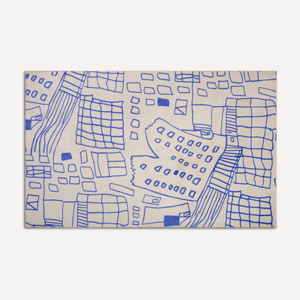 Ковер Тут Рядом Неожиданно Сине-бежевый 200x300