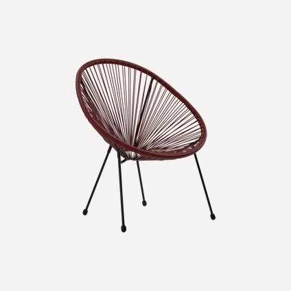 Кресло Акапулько Бордовый/Черный