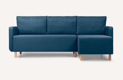 Диван угловой Беллер Textile Navy Blue