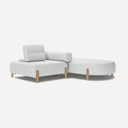 Диван модульный Альди-5 Textile Silver