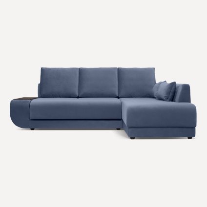 Диван угловой Манхэттен Velvet Navy Blue