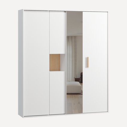Шкаф-купе Бладвен-180-210 White Plywood