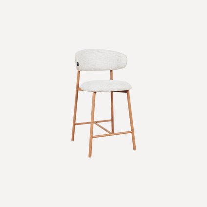 Стул полубарный Клейв-2 Рогожка Бежевый/Натуральный