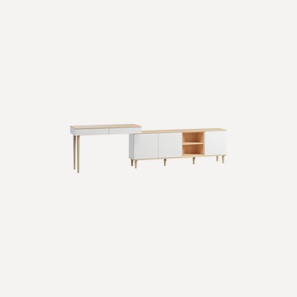 Стол-тумба Элвуд-4 White Plywood
