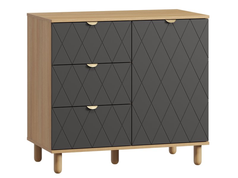 Тумба Теджонс 93x85 Ромб Графитовый