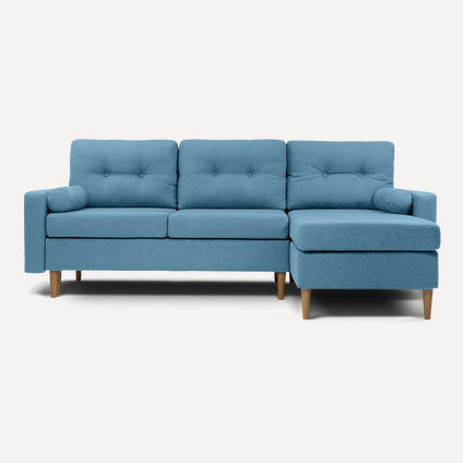 Диван угловой Динс Textile Blue