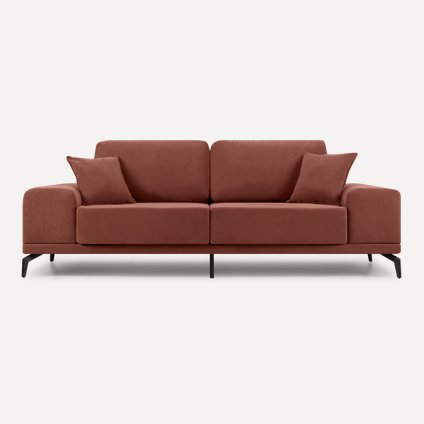 Диван прямой Рон Велюр Терракотовый