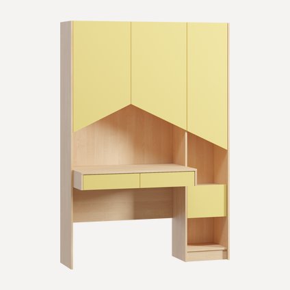 Письменный стол Пенни-2 Plywood Mustard