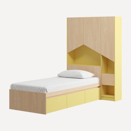 Кровать Пенни-2 90 Mustard Plywood