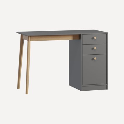 Стол Торвалль-1 120x52 Графитовый/Натуральный уценка