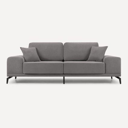 Диван прямой Рон Велюр Серый