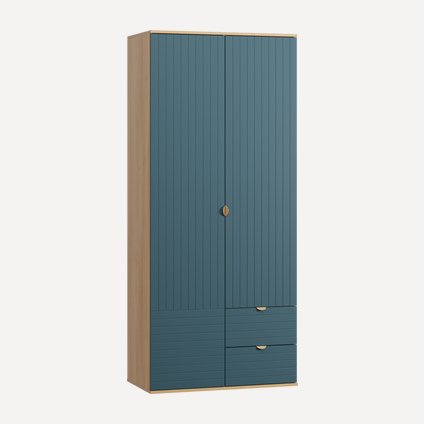 Распашной шкаф Монблан 2-93x215 Линии Аквамарин