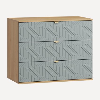 Комод Монблан-3 Fancy Mentol Oak