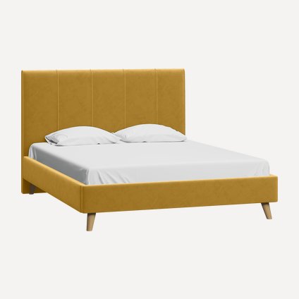 Кровать Шерона-Legs 140 Velvet Yellow