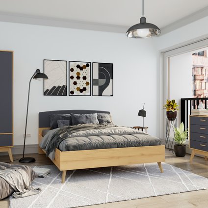 Спальня модульная Нордик-3 Dark