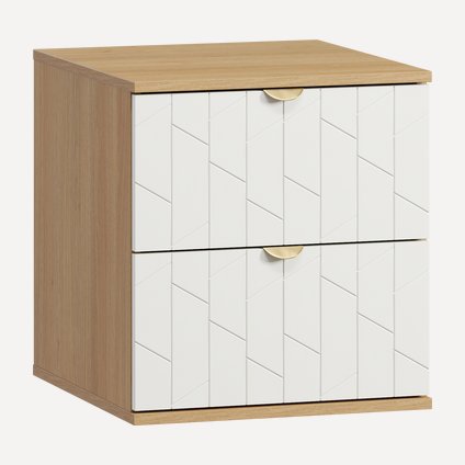 Тумба прикроватная Монблан-1 Angle Milk Oak